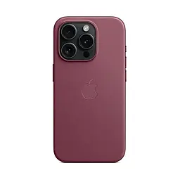 Чехол для Apple iPhone 15 Pro, FineWoven Case with MagSafe, бордовый, защитная накладка из материала FineWoven, противоударный, для iPhone, защита всего корпуса, поддержка беспроводной зарядки и MagSafe, (ARM71984) - мініатюра 6