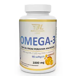 Омега-3 з Вітаміном Е 1000 мг - 90 капсул Bodyperson Labs