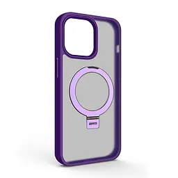 Чехол для Apple iPhone 15 Pro Max, Unit Stand, фиолетовый, MagSafe, противоударный защитный чехол-панель с подставкой, поддержкой магнитных держателей и беспроводной зарядки, защита всего корпуса, силикон + поликарбонат, ArmorStandart (ARM70581)