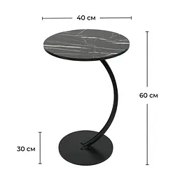 Приставний столик Fabrika BRIK Marble Black  - мініатюра 2