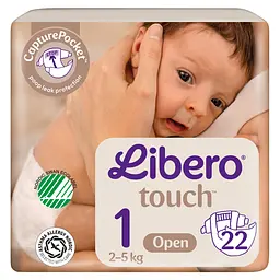 Підгузки Libero Touch 1 (2-5 кг), 22 шт. (7977/806857)