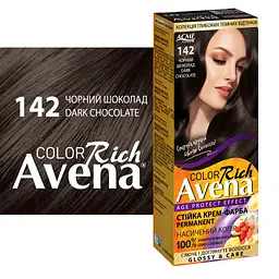 Cтійка крем-фарба для волосся Avena Rich Color чорний шоколад 142 133 мл - мініатюра 2