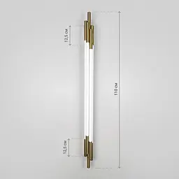 Латунний трубчастий стіновий LED світильник у корпусі 110 см Line F Арт. WJ351/1100 AB - мініатюра 7