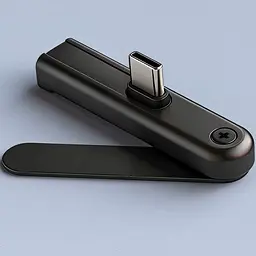 Переходник USB Type-C на Type-C со складывающейся подставкой black