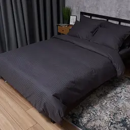 Постільний набір Moon&Star (підковдра 143х210 см + 2 наволочки 50х70 см) Satin Stripe Dark Serenity