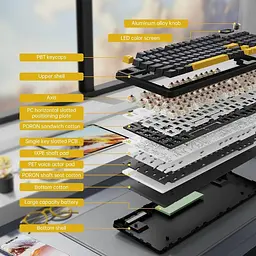 Клавіатура Attack Shark X98 Pro RGB Linear Blueberry Switch Star Black (AS-6972792470498-SB-UA) [166775] - мініатюра 6