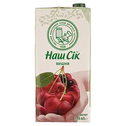 Уценка. Нектар Наш Сік Вишневый 1.93 л (580378)