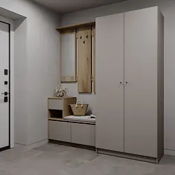 Передпокій Doros Бела та шафа Промо Дуб Евок/Кашемір 2 ДСП 190х48х204 (42005330) - мініатюра 3