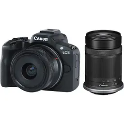 Бездзеркальний фотоапарат Canon EOS R50 Kit RF-S 18-45mm f4.5-6.3 IS STM+RF-S 55-210mm Black (5811C034) UA [87316] - мініатюра 2