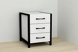 Тумба універсальна Ferrum-decor Вів'єн 3 50x41x40 чорний ДСП Білий 16мм (FRD-104186)