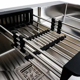 Кухонна мийка 78x50С L нержавійка Platinum Handmade (поглиблена полиця, 3.0/1.0 мм), Нержавіюча сталь - мініатюра 3