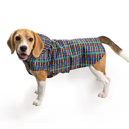 Дощовик для собак з капюшоном Barksi Textile розмір М Клітинка - мініатюра 3