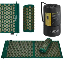 Килимок акупунктурний 4FIZJO Аплікатор Кузнєцова з валиком 128 x 48 см Navy Green/Gold 4FJ0289 (P-5907739313317) - мініатюра 2