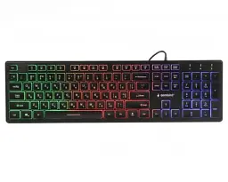 Клавіатура Gembird KB-UML-01-UA, Black, USB, 3-х кольорове підсвічування в стилі "райдуга", українська розкладка, 1.45 м