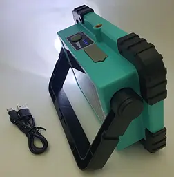 LED Прожектор 30W акумуляторний світлодіодний із сонячною батареєю та функцією Power Bank 3600mAh ліхтар 13х18см UKC 881 - мініатюра 10