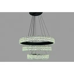 Люстра підвісна Linisoln 1535-50*40*30 BK метал, акрил, круги 50-40-30 см, LED-стрічка, 80 Вт