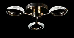 Люстра стельова LED Splendid Ray LT9861/3, 80W, золото, білий, сучасний стиль, з пультом, димер - мініатюра 2
