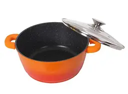 Каструля зі скляною кришкою Bohmann BH-7324-MRB-OR 3.9 л 24 см - мініатюра 3