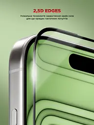 Захисне скло для Apple iPhone 17 Pro Max, Corning Black Icon, преміум якість, протиударне, загартоване, 2.5D скло, глянцеве, 9H, ультратонке, з олеофобним покриттям, з антистатичним шаром, сумісність з чохлами, ArmorStandart (ARM88500) - мініатюра 9