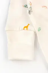 Чоловічок для новонароджених бавовняний на кнопках Giraffe - мініатюра 3