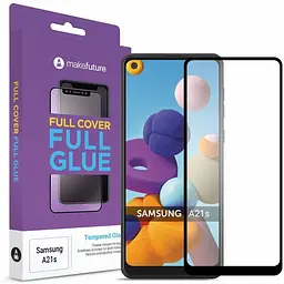 Скло захисне MakeFuture Samsung A21s Full Cover Full Glue (MGF-SA21S)