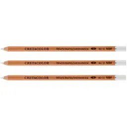 Набір олівців для рисунку Cretacolor Білий м’який 3 шт.