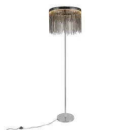 Торшер LED Levistella 909XL3351F (400), 15W, хром, 1500мм, абажур 400х350мм, сучасний стиль для дому - мініатюра 2