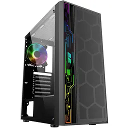2E Gaming Корпус Spero G2052 без БЖ 2xUSB3.0, 1xUSB2.0, 1x120мм ARGB, 2x120мм, VGA 345мм, LCS ready, TG Side Panel, ATX, чорний