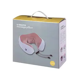 Массажная подушка для шеи с памятью U-Shaped Upgrade Vibration Pillow от батареек - мініатюра 2