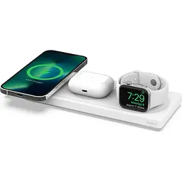 Бездротовий зарядний пристрій Belkin 3in1 MagSafe PRO White (WIZ016VFWH) [110368] - мініатюра 6