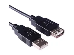 Кабель KINGDA USB AM/AF 2м Black (KDUSB2004-2M)