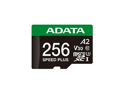 Карта пам'яті ADATA Speed Plus microSDXC 256 GB (UD256GUI3V30A2SP-RA1)