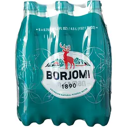 Упаковка мінеральна вода Borjomi 0.75 л 6 пляшок - мініатюра 2