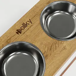 Hollky Base XL40 — миски на підставці для великих собак (2 × 1,8 л, висота 40 см) - мініатюра 6