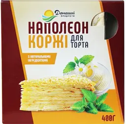 Коржі Домашні продукти для торту Наполеон 400 г