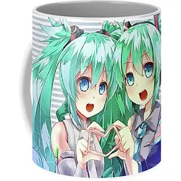 Кухоль GeekLand Hatsune Miku Хатсуне Мікі Сестри близнюки VC 02.21 330 мл білий - мініатюра 3
