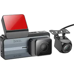 Автомобільний відеореєстратор Hoco DV12 with rear camera Silvery Gray (640176)