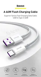 Кабель Baseus Superior Series Fast Charging USB to USB-C 66W 1m (CATYS-01) Black [67658] - мініатюра 8