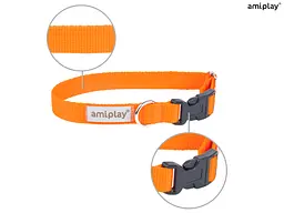 Нашийник для собак Amiplay Samba M 25-40 * 2 см - помаранчевий