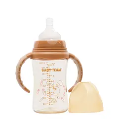 Пляшечка для годування Baby Team, з широким горлечком, 240 мл, персиковий (1090) - мініатюра 2