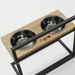Hollky Flex L — регульовані миски на підставці для великих собак (2 × 1.8 л) - мініатюра 8