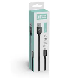 Дата кабель USB 2.0 AM to USB-C 2.0m black ColorWay (CW-CBUC008-BK) - мініатюра 4