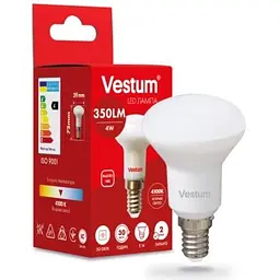 Лампочка Vestum R39 4W 4100K 220V E14 (1-VS-1401) - мініатюра 2