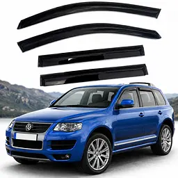 Дефлектори вікон ветровики Volkswagen Touareg I 2002-2010 Скотч 3M Voron Glass