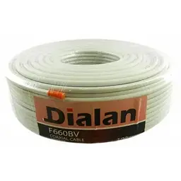 Кабель коаксіальний Dialan F660BV CCS (білий) 1.02 мм 75 Ом 100 м