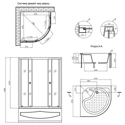 Душова кабіна Agua Cascad - S.Т.G.90x90 см (CV035441) - мініатюра 14