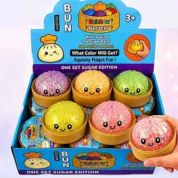 Антистрес (сквіш) "Dumpling. Пельмень 8,5см" PL-2412, блистки, глітер, гель клей, Ціна за 1 штуку, в упаковці