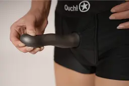 Фалоімітатор Ouch! Curvy G-Spot Dildo 7'' 17 cm (сірий) - мініатюра 15
