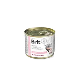 Вологий корм Brit GF VetDiet Hypoallergenic для кішок, з харчовою алергією та непереносимістю, з лососем 200 г (арт.100709)