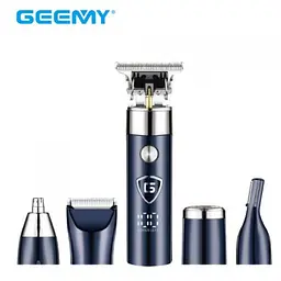 Тример акумуляторний чоловічий з бритвою 5W Geemy GM-8012 - мініатюра 3